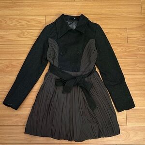 Ryu Black and Dark Gray Long Sleeve Dress